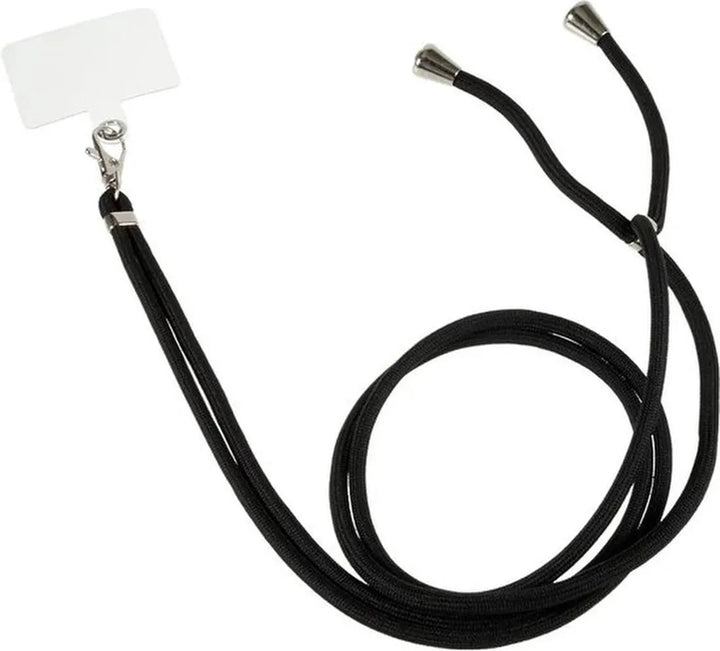 Telefoonkoord Universeel – Telefoonketting voor Smartphone – Verstelbaar Koord – Handsfree Draagband – Zwart-Telefoonkoord-Ilumina Benelux
