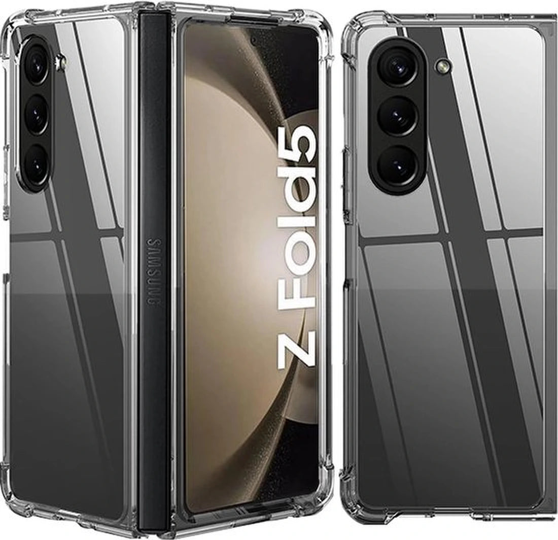 Samsung Galaxy Z Fold 5 Hoesjes – Siliconen Backcover – Schokbestendig – Transparant