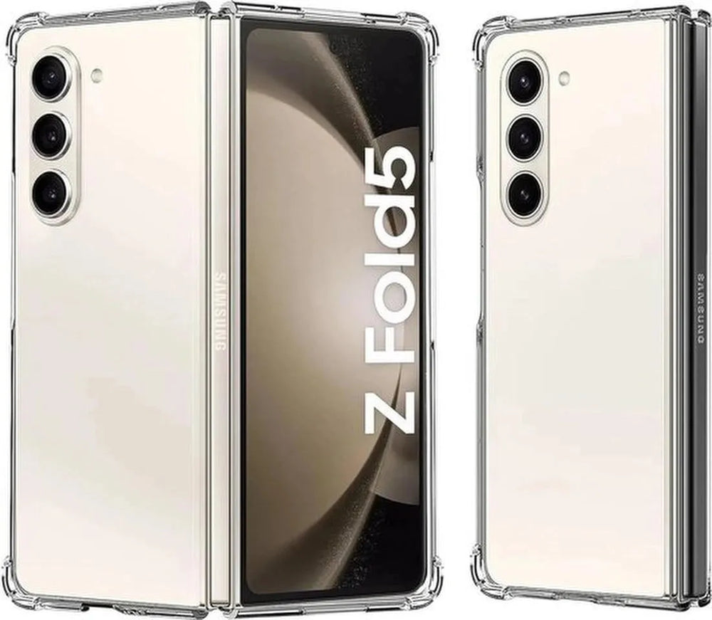 Samsung Galaxy Z Fold 5 Hoesjes – Siliconen Backcover – Schokbestendig – Transparant-Ilumina Benelux