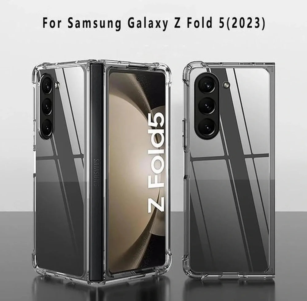 Samsung Galaxy Z Fold 5 Hoesjes – Siliconen Backcover – Schokbestendig – Transparant-Ilumina Benelux