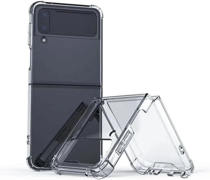 Samsung Galaxy Z Flip 4 Hoesjes – Siliconen Backcover – Schokbestendig – Transparant-Ilumina Benelux