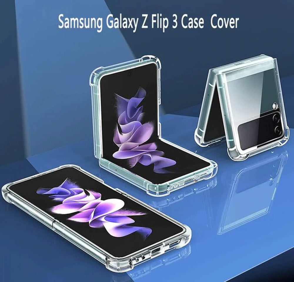Samsung Galaxy Z Flip 3 Hoesjes – Siliconen Backcover – Schokbestendig – Transparant-Ilumina Benelux