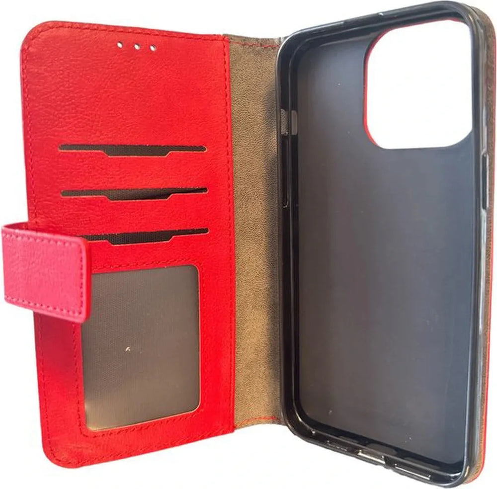 iPhone 15 Plus Hoesjes – Portemonnee Hoes – 9 Pasjesvakken – Multi Storage Wallet – Rood-Ilumina Benelux