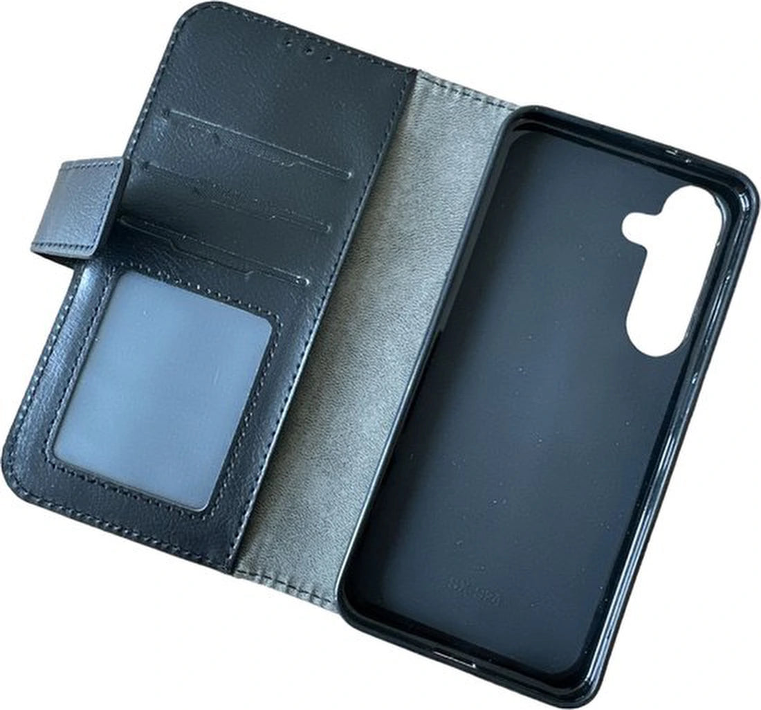 Samsung Galaxy A25 Hoesjes – Multi Storage Portemonnee Hoes – 9 Pasjesvakken – Magneetsluiting – Zwart