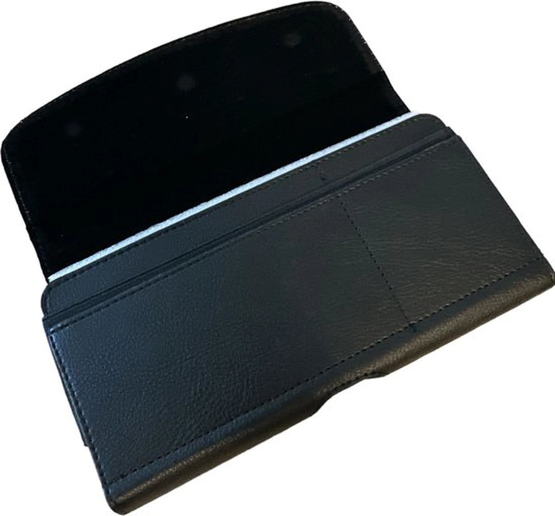 Riem holster hoes horizontale portemonnee magnetische sluiting Heuptas hoesje Geschikt voor: Samsung Galaxy A24 - zwart