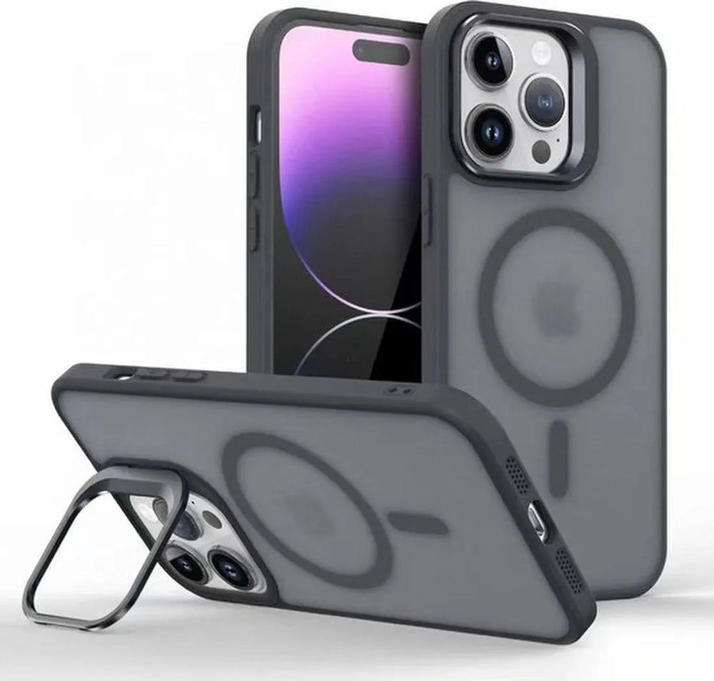 iPhone 14 Hoesjes – MagSafe Backcover – Schokbestendig – Zwart-Ilumina Benelux
