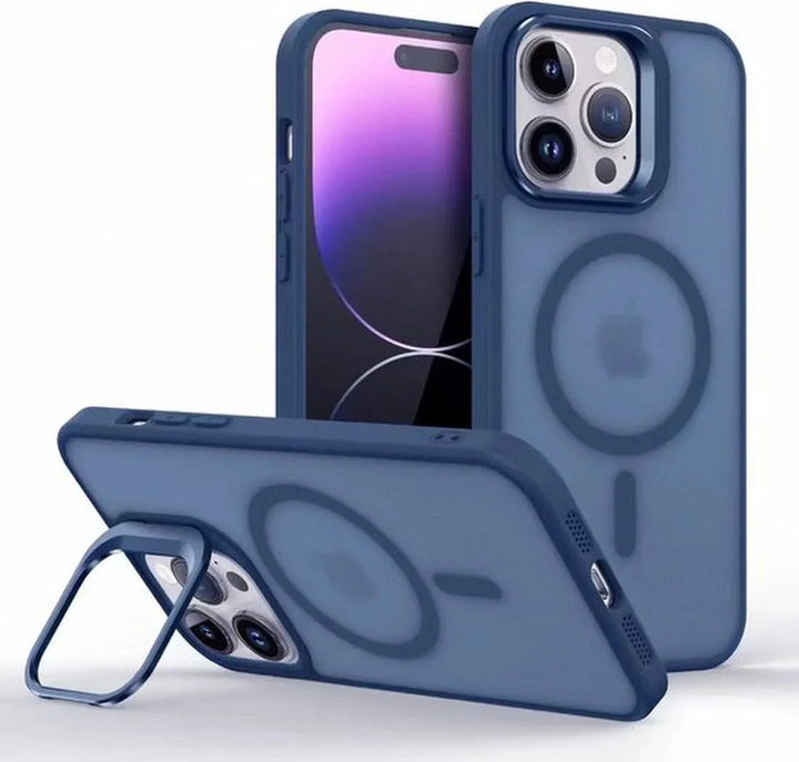 iPhone 14 Hoesjes – MagSafe Backcover – Schokbestendig – Blauw-Ilumina Benelux