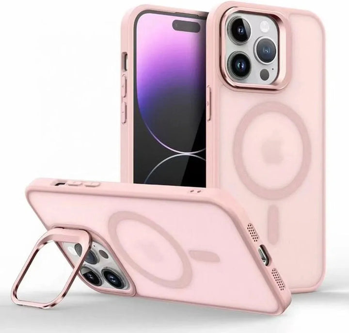 iPhone 14 Plus Hoesjes – MagSafe Backcover – Schokbestendig – Roze-Ilumina Benelux
