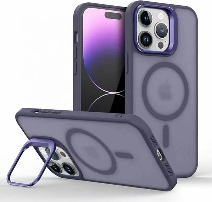 iPhone 14 Pro Hoesjes – MagSafe Backcover – Schokbestendig – Paars-Ilumina Benelux