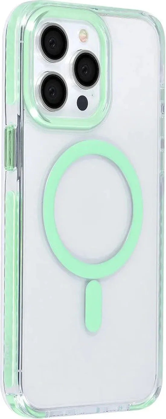 iPhone 14 Pro Hoesjes – MagSafe Backcover – Met Koord – Groen-Ilumina Benelux