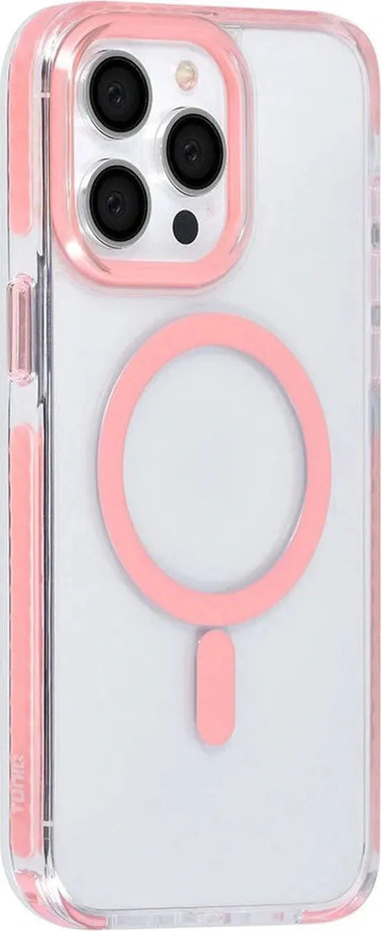 iPhone 14 Pro Max Hoesjes – MagSafe Backcover – Met Koord – Roze-Ilumina Benelux