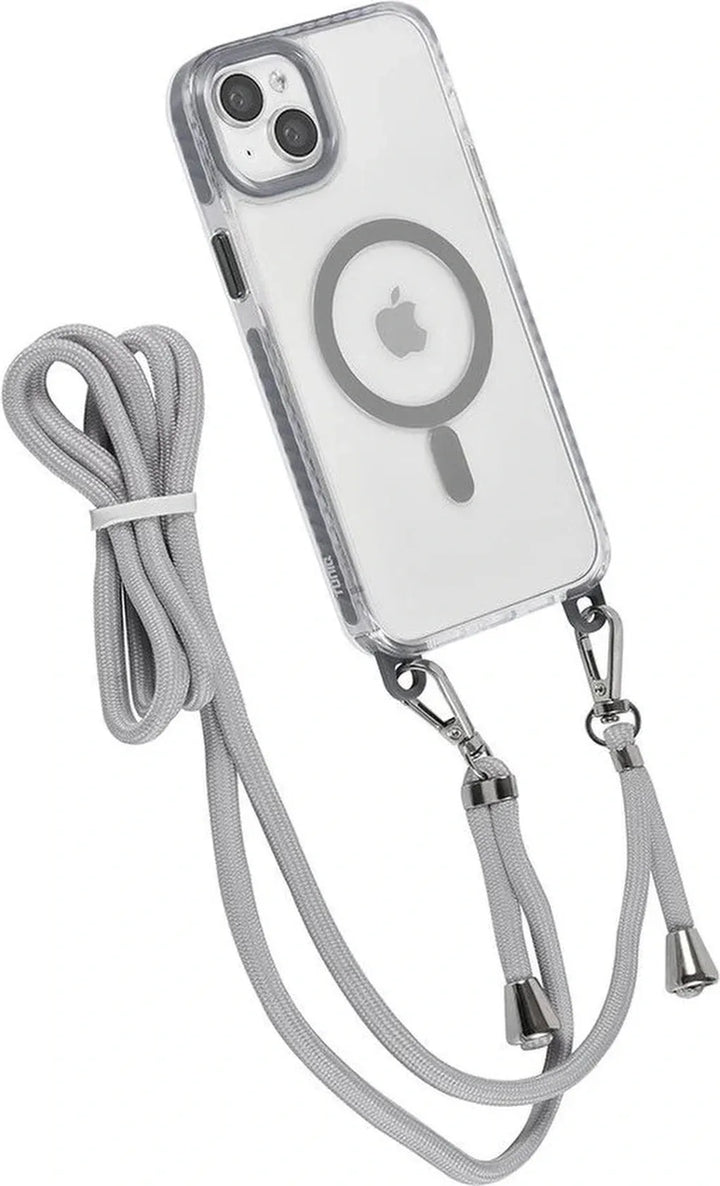 iPhone 13 Hoesjes – MagSafe Backcover – Met Koord – Grijs-Ilumina Benelux