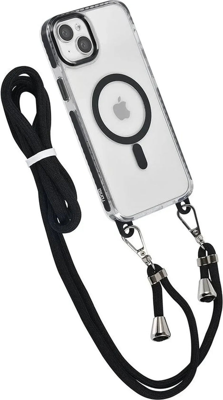 iPhone 13 Hoesjes – MagSafe Backcover – Hoes met Koord – Zwart-Ilumina Benelux