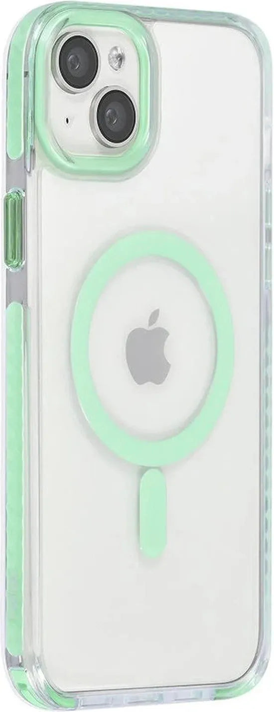 iPhone 13 Hoesjes – MagSafe Backcover – Hoes met Koord – Groen-Ilumina Benelux