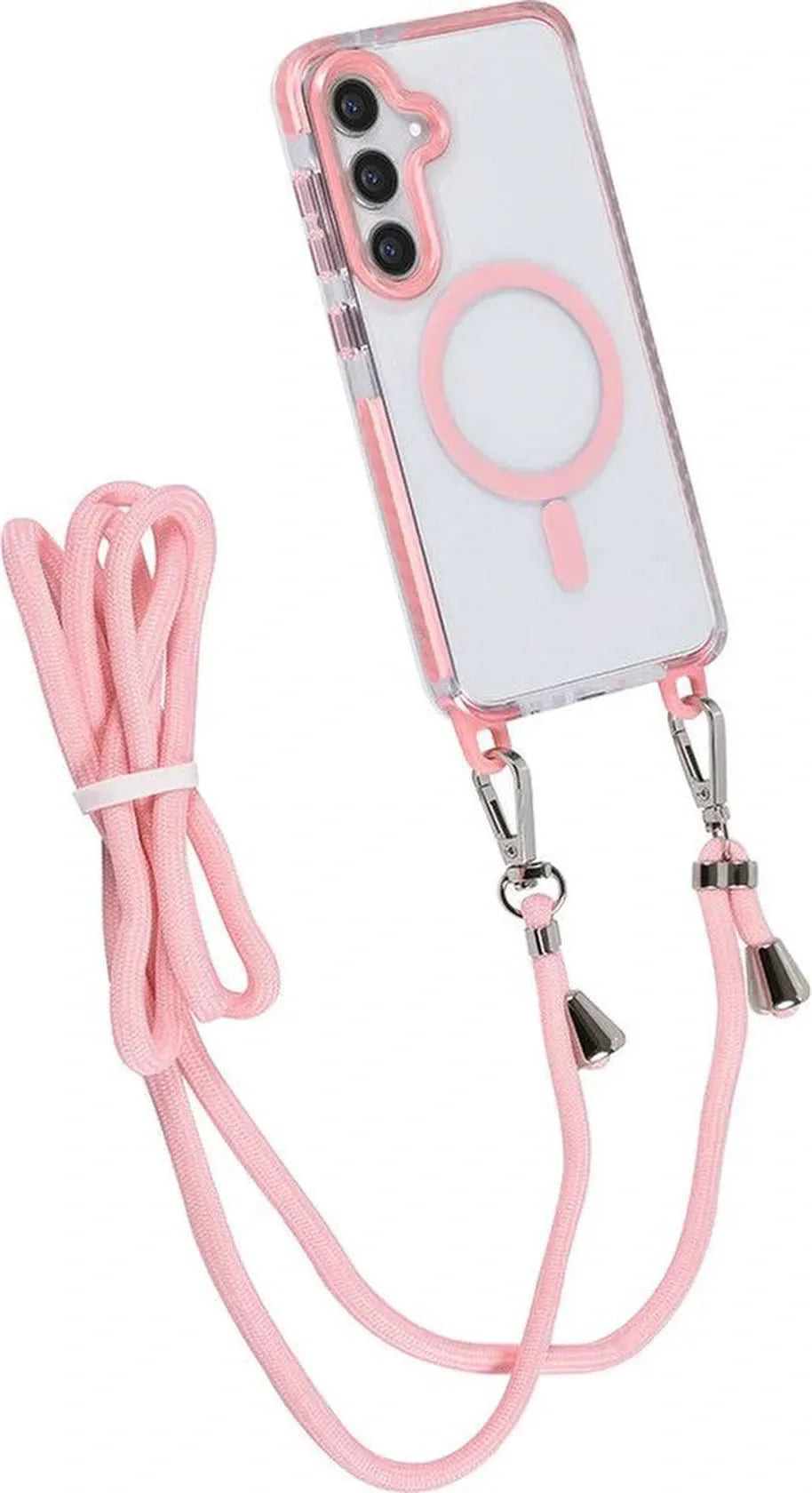 Samsung Galaxy S24 Plus Hoesjes – Backcover met Koord – Schokbestendig – Roze-Ilumina Benelux