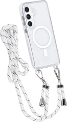 Hoes Geschikt voor: Samsung Galaxy S24 Hoesje Cover Met Koord - Wit