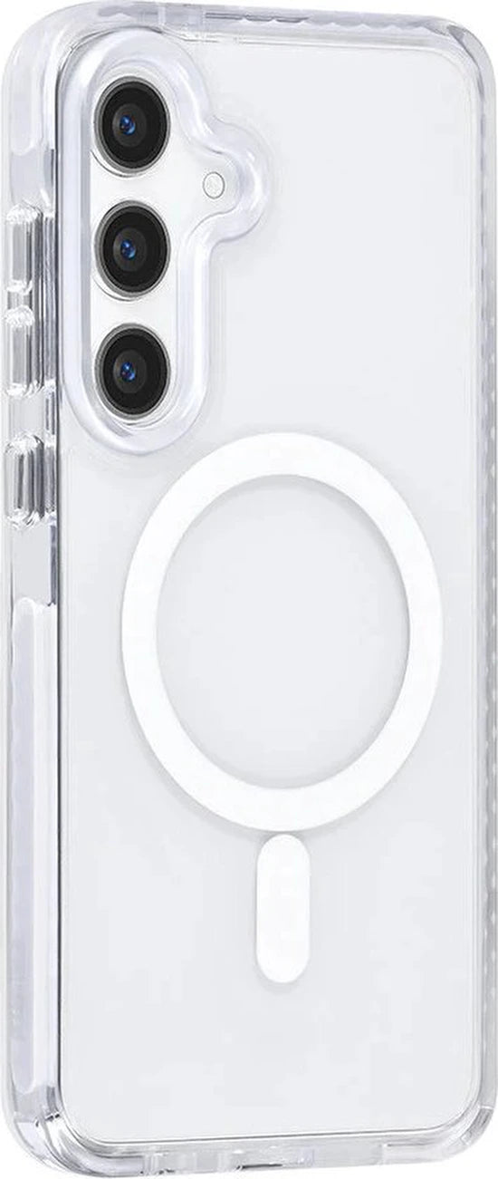 Hoes Geschikt voor: Samsung Galaxy S24 Hoesje Cover Met Koord - Wit