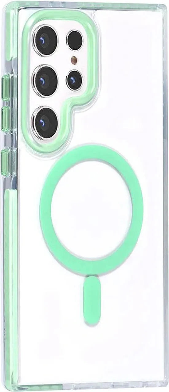Samsung Galaxy S24 Ultra Hoesjes – Backcover met Koord – Schokbestendig – Groen-Ilumina Benelux