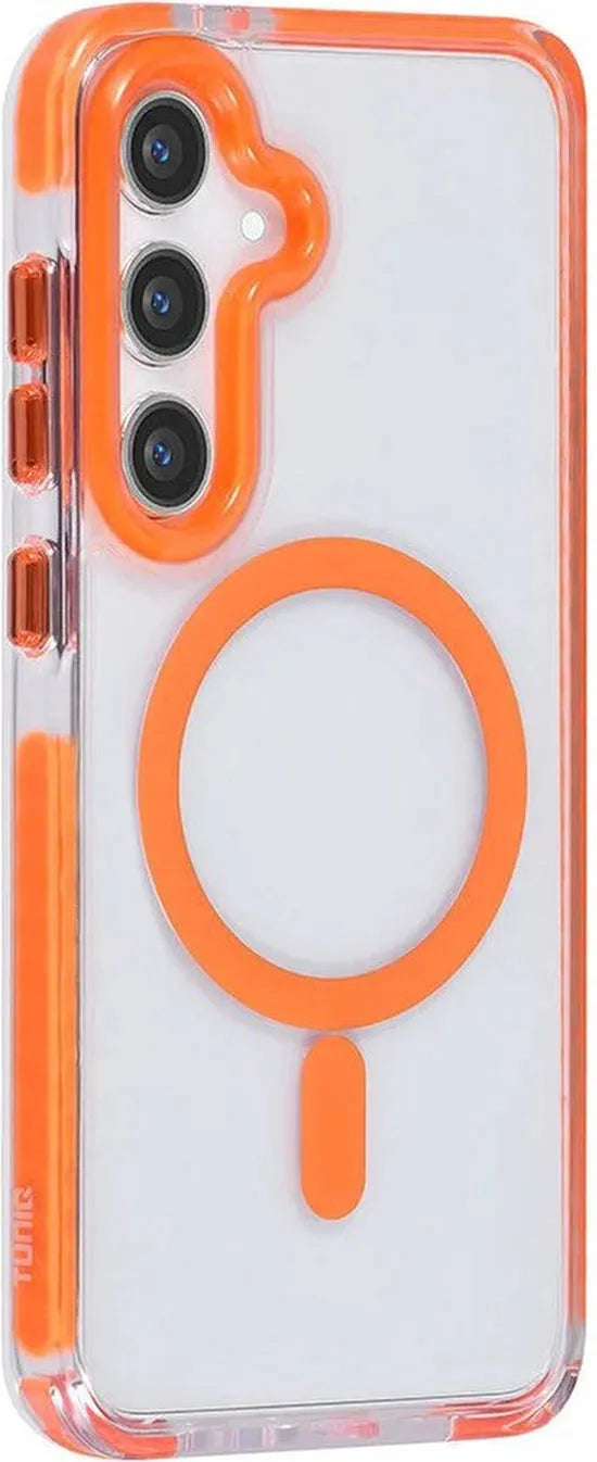 Samsung Galaxy S24 Hoesjes – Backcover met Koord – Schokbestendig – Oranje-Ilumina Benelux