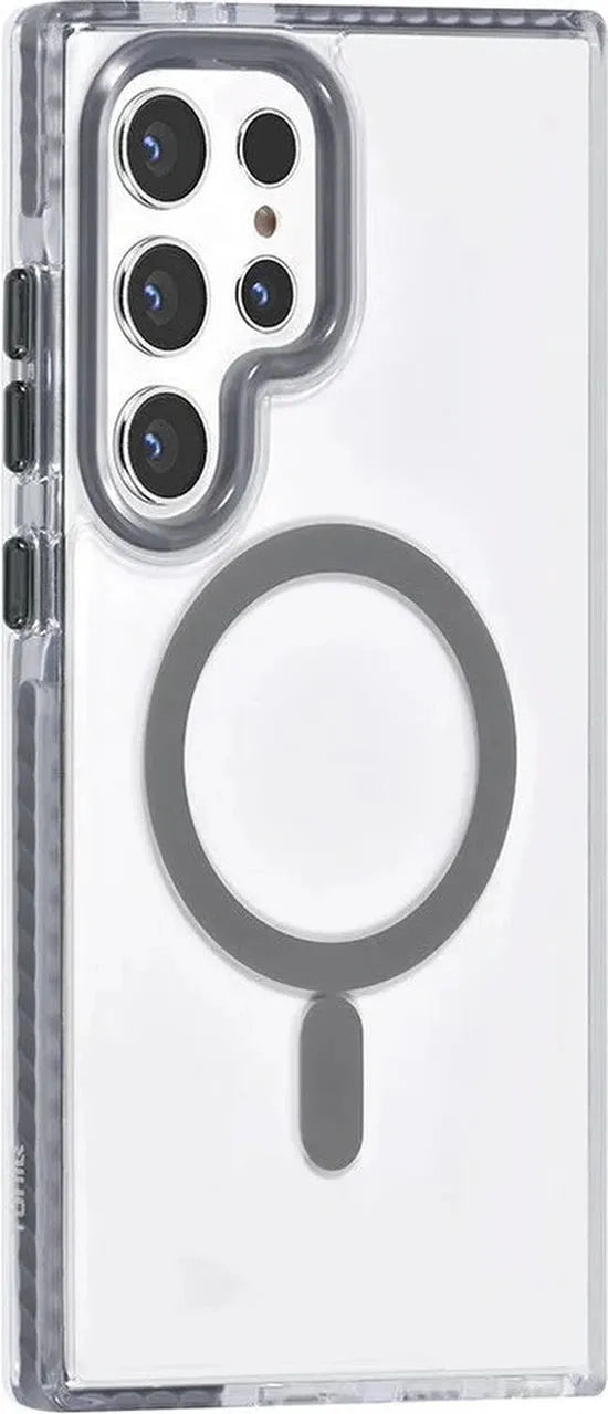 Samsung Galaxy S24 Ultra Hoesjes – Backcover Met Koord – Schokbestendig – Grijs-Ilumina Benelux