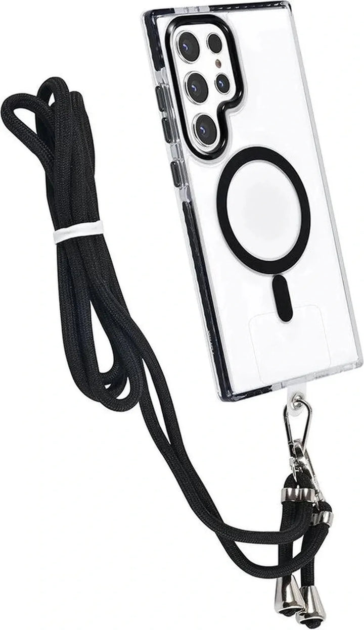Samsung Galaxy S24 Ultra Hoesjes – Backcover met Koord – Schokbestendig – Zwart-Ilumina Benelux