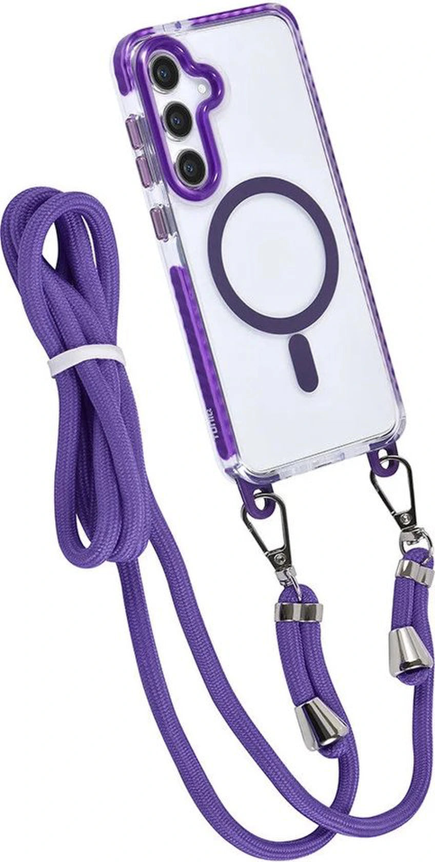 Hoes Geschikt voor: Samsung Galaxy S24 Hoesje Cover Met Koord - Paars