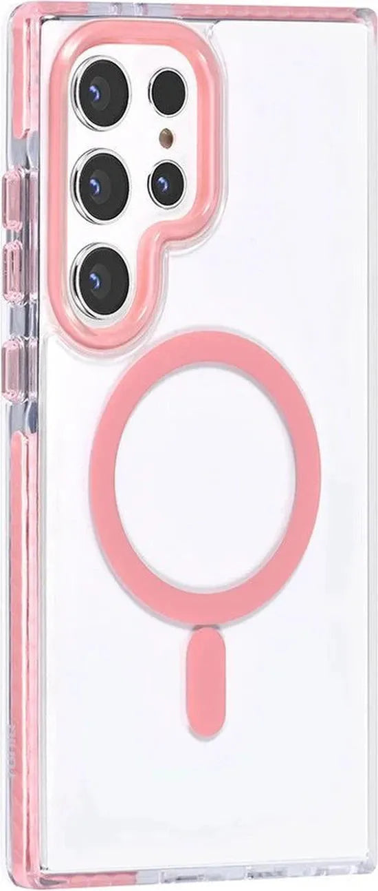 Samsung Galaxy S24 Ultra Hoesjes – Backcover Met Koord – Schokbestendig – Roze-Ilumina Benelux