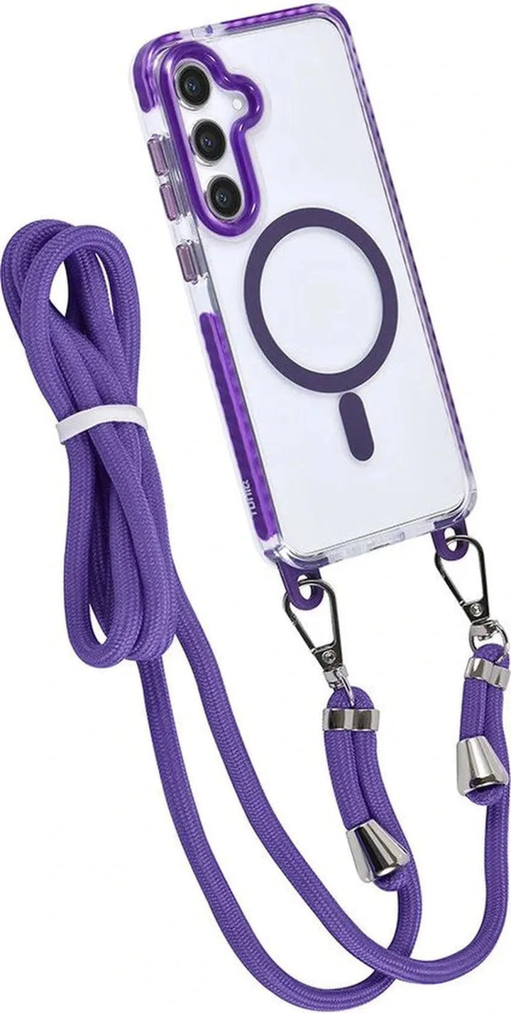 Samsung Galaxy S24 Plus Hoesjes – Backcover met Koord – Schokbestendig – Paars-Ilumina Benelux