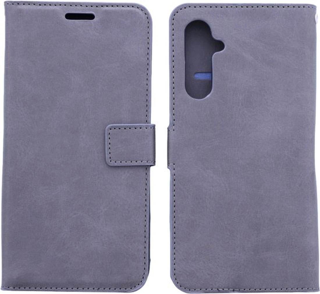 Portemonnee Book Case Hoesje Geschikt voor: Samsung Galaxy A35 - Grijs