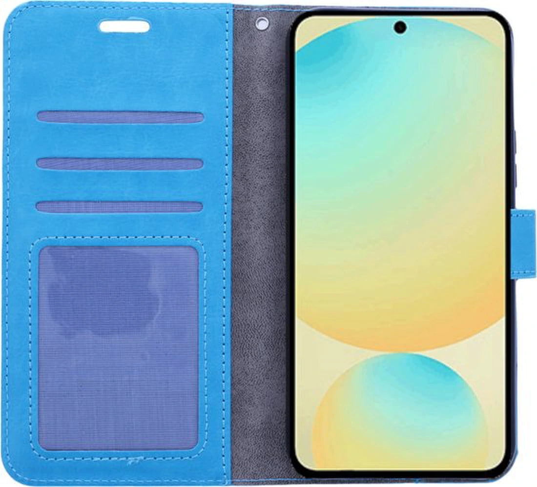 Portemonnee Book Case Hoesje Geschikt voor: Samsung Galaxy S25 Plus -Turquoise