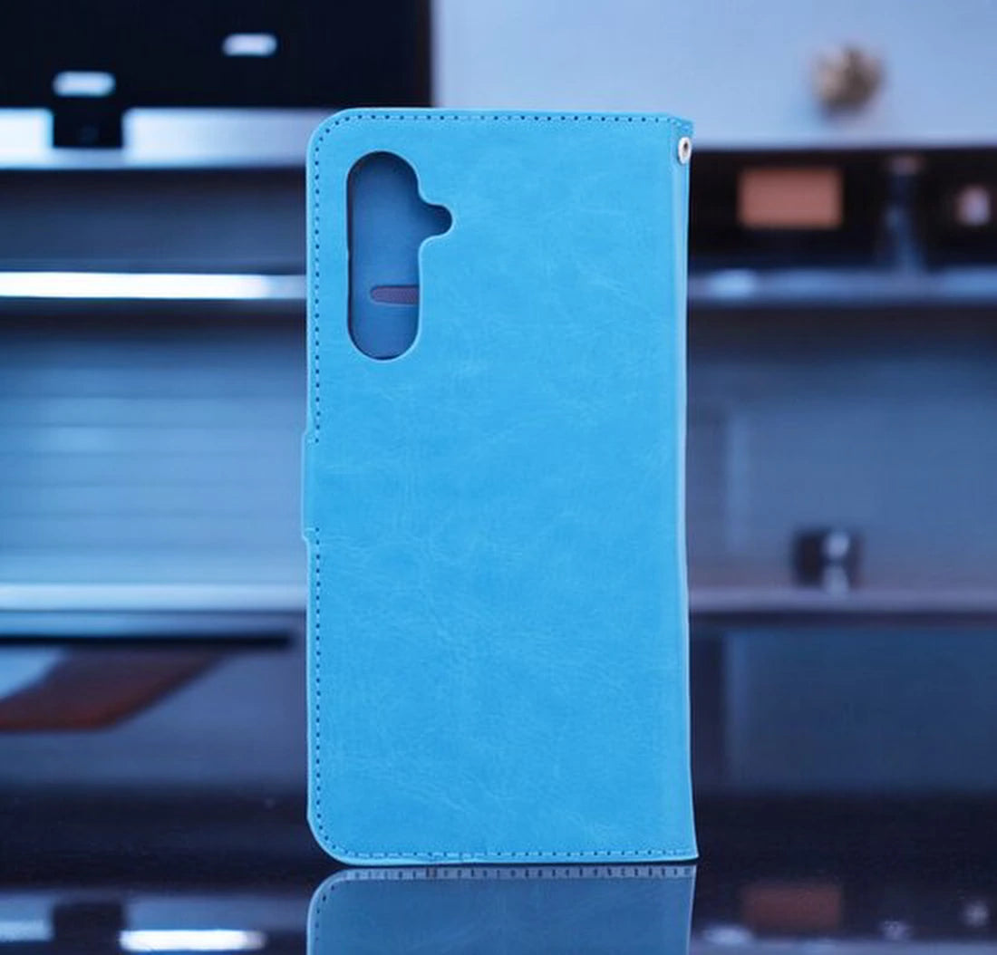 Portemonnee Book Case Hoesje Geschikt voor: Samsung Galaxy S25 Plus -Turquoise