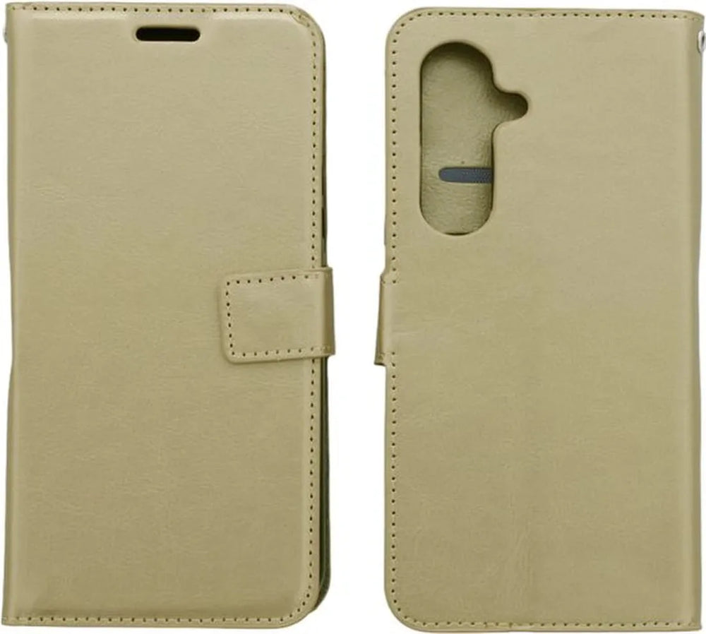Samsung Galaxy S25 Ultra Hoesjes – Portemonnee Book Case – Pasjeshouder – Magneetsluiting – Goud-Ilumina Benelux