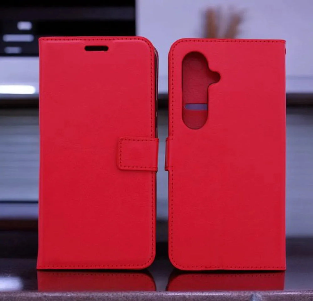 Samsung Galaxy S25 Ultra Hoesjes – Portemonnee Book Case – Pasjeshouder – Magneetsluiting – Rood-Ilumina Benelux