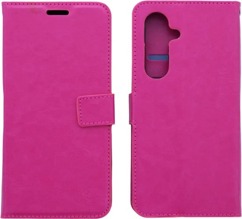 Samsung Galaxy S25 Ultra Hoesjes – Portemonnee Book Case – Pasjeshouder – Magneetsluiting – Roze-Ilumina Benelux