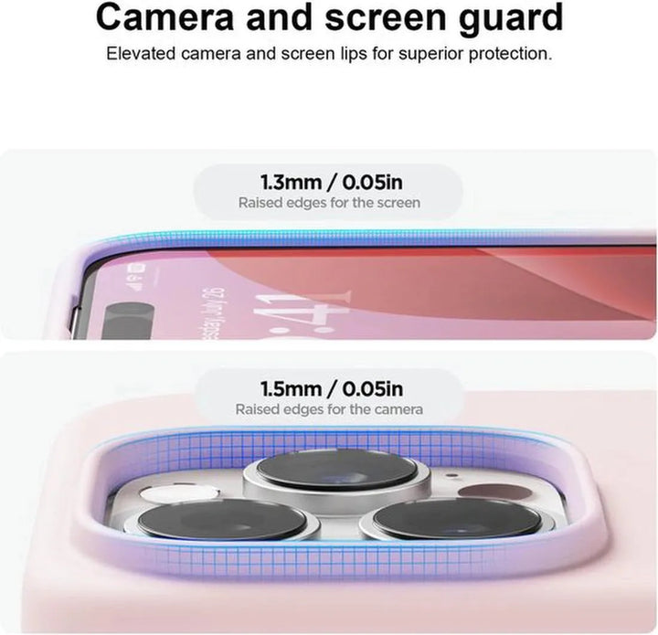 iPhone 16 Pro Max Hoesjes – Soft Silicone Backcover – Flexibel TPU Rubber – Lichtroze-Ilumina Benelux