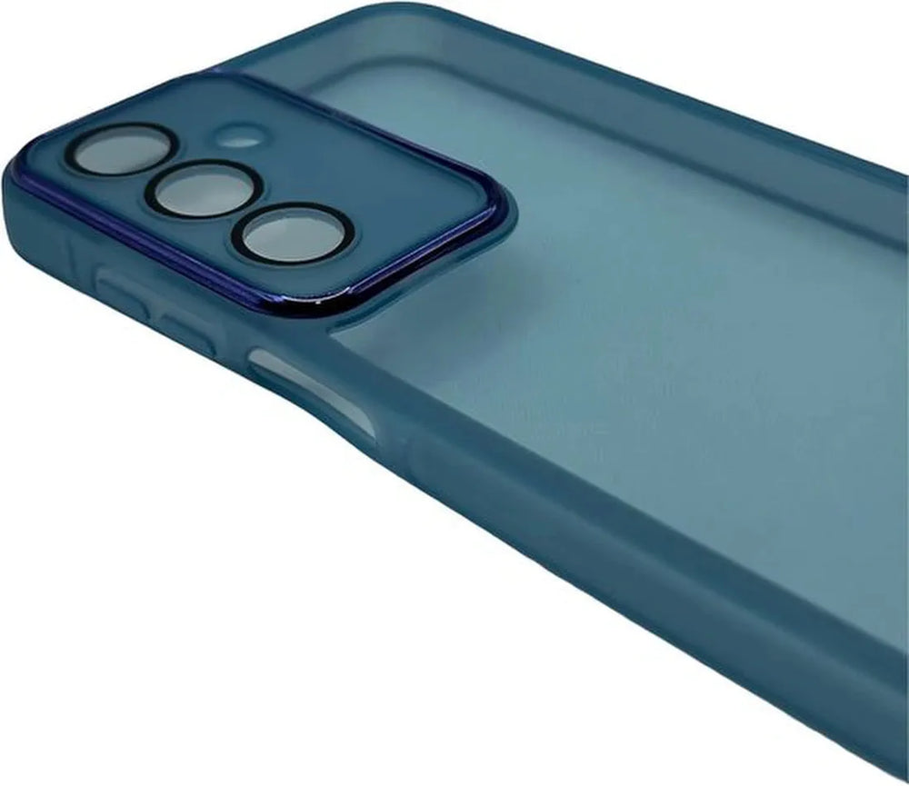 Samsung Galaxy S24 FE Hoesjes – Siliconen TPU Backcover – Camera Lens Film – Schokbestendig – Blauw-Ilumina Benelux