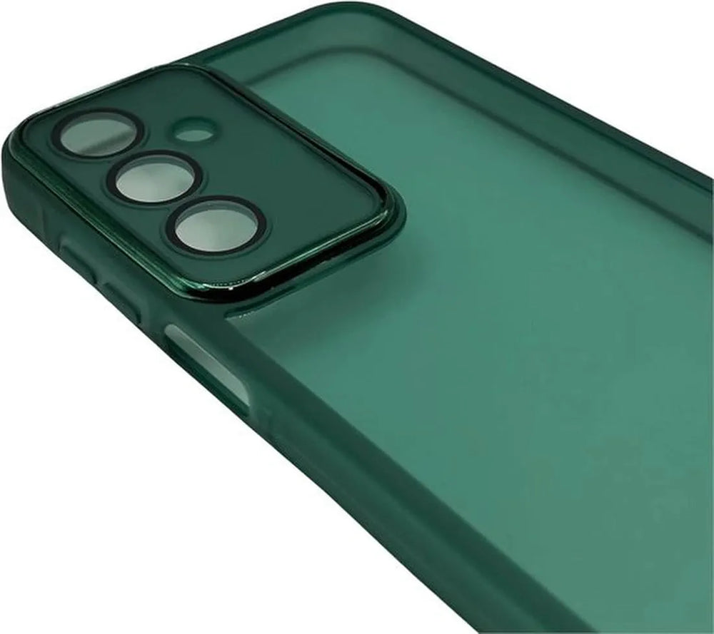 Samsung Galaxy S24 FE Hoesjes – Siliconen TPU Backcover – Camera Lens Film – Schokbestendig – Groen-Ilumina Benelux
