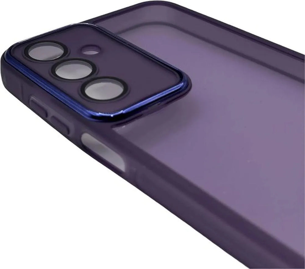 Samsung Galaxy S24 FE Hoesjes – Siliconen TPU Backcover – Camera Lens Film – Paars-Ilumina Benelux