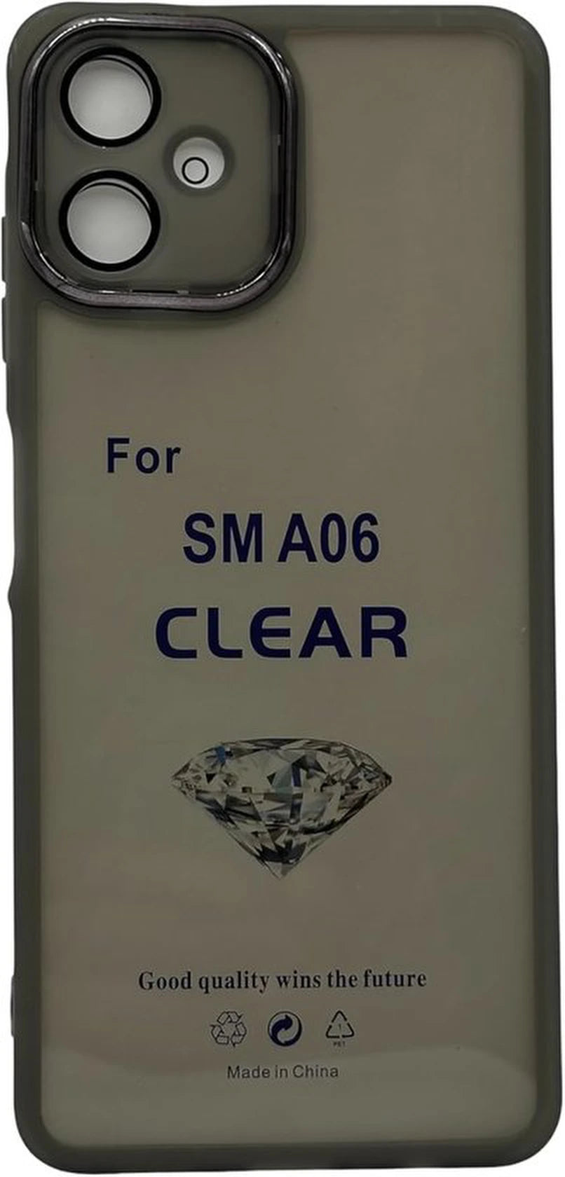 Samsung Galaxy A06 Hoesjes – Siliconen TPU Backcover – Camera Lens Film – Zwart