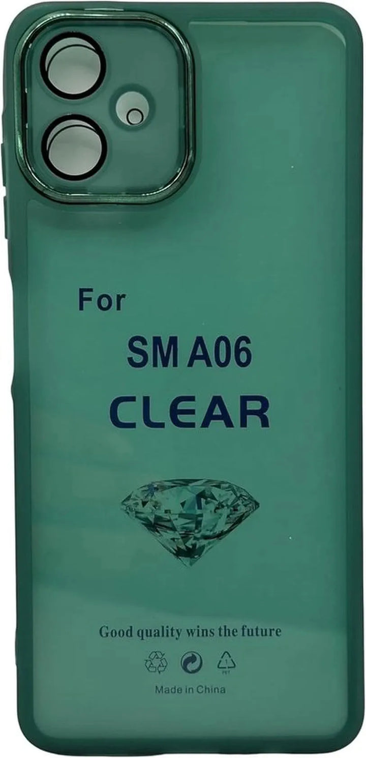 Samsung Galaxy A06 Hoesjes – Zachte Siliconen TPU Backcover – Camera Lens Film – Groen-Ilumina Benelux
