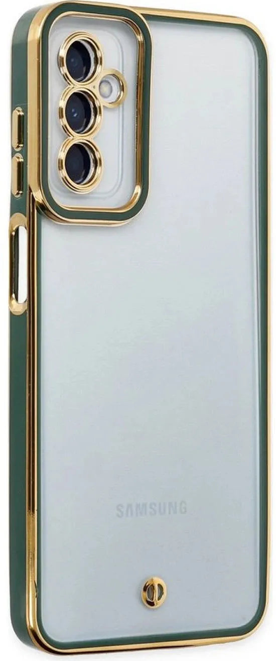 Samsung Galaxy A35 Hoesjes – Transparante Backcover – Groen – TPU Softcase – Anti Kras-Ilumina Benelux
