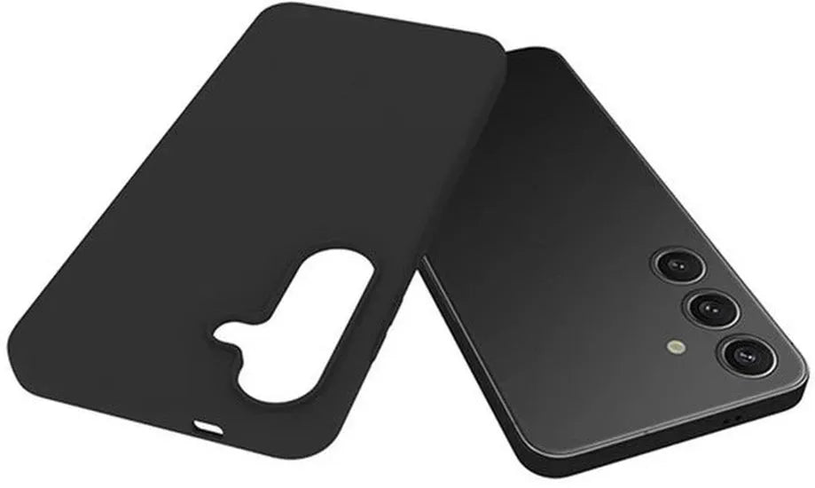 Samsung Galaxy S25 Plus Hoesjes – Siliconen Backcover – Inclusief Screenprotector Gehard Glas – Zwart-Ilumina Benelux