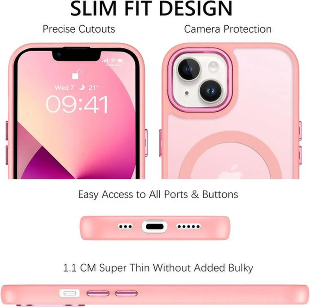 iPhone 16 Pro Hoesjes – Magnetische Backcover – MagSafe Compatibel – Schokbestendig – Zwart-Ilumina Benelux