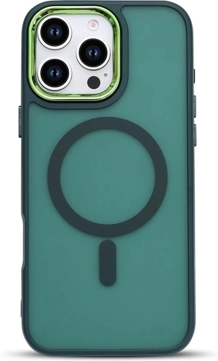 iPhone 16 Pro Hoesjes – Magnetische Backcover – MagSafe Compatibel – Schokbestendig – Groen-Ilumina Benelux