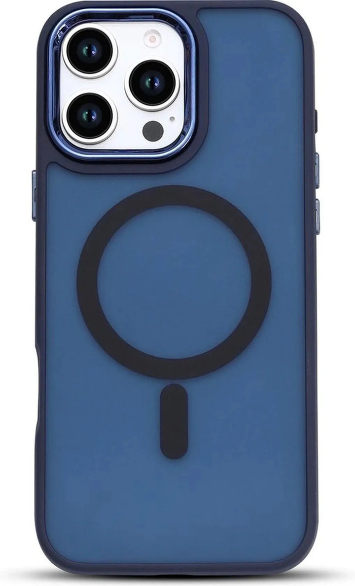 iPhone 16 Pro Max Hoesjes – Magnetische Backcover – MagSafe Compatibel – Schokbestendig – Blauw-Ilumina Benelux