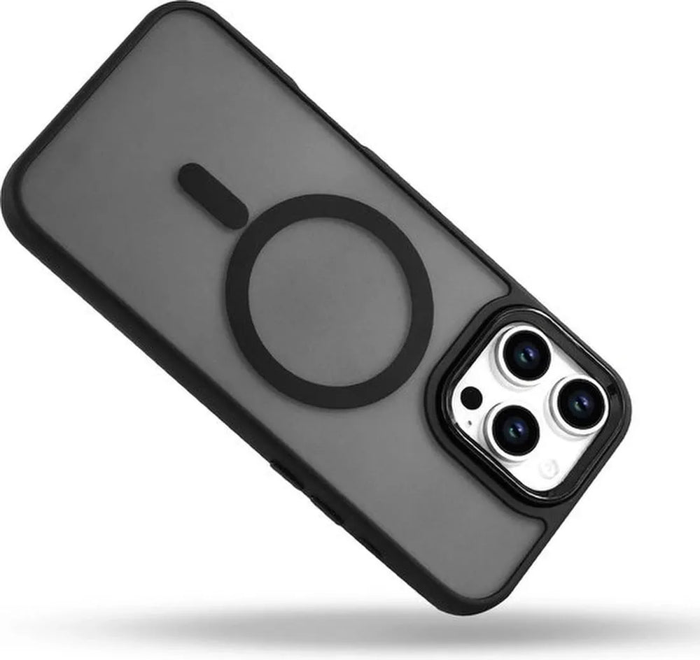 iPhone 16 Plus Hoesjes – Magnetische MagSafe Backcover – Matte Achterkant – 2x Screenprotector – Zwart-Ilumina Benelux
