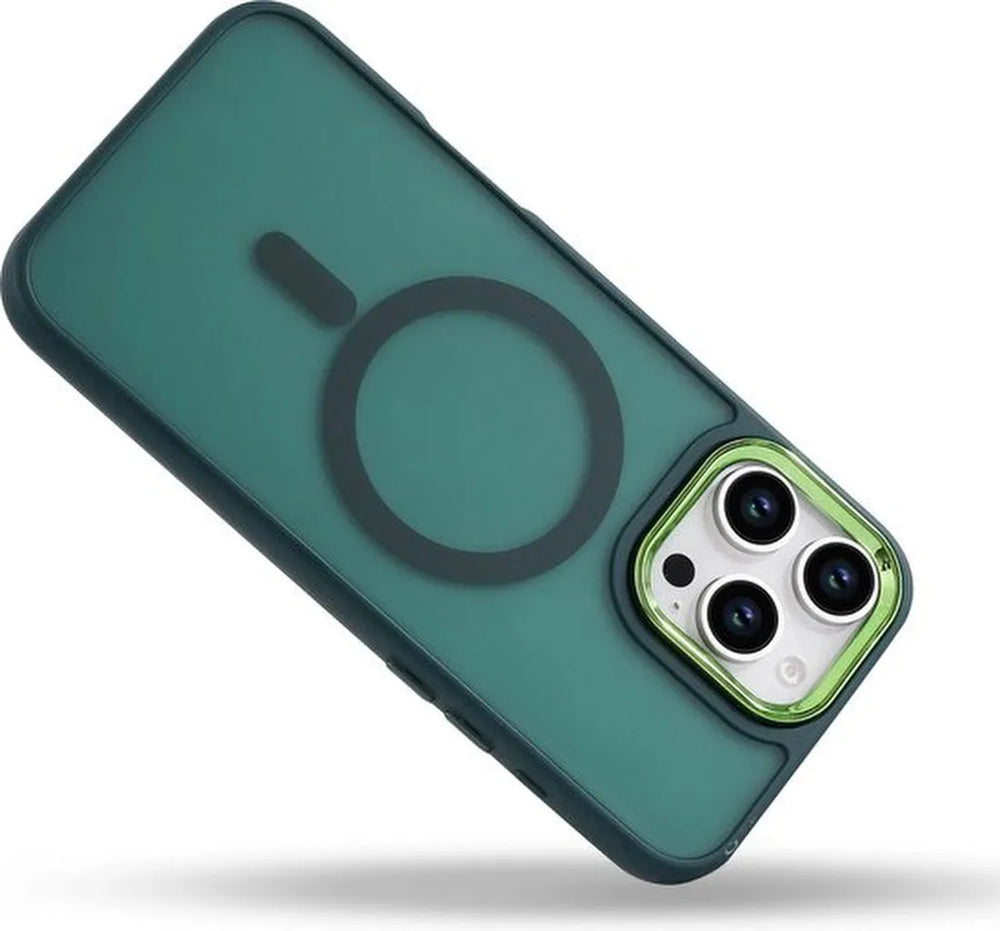 iPhone 16 Plus Hoesjes – Magnetische MagSafe Backcover – Matte Achterkant – 2x Screenprotector – Groen-Ilumina Benelux