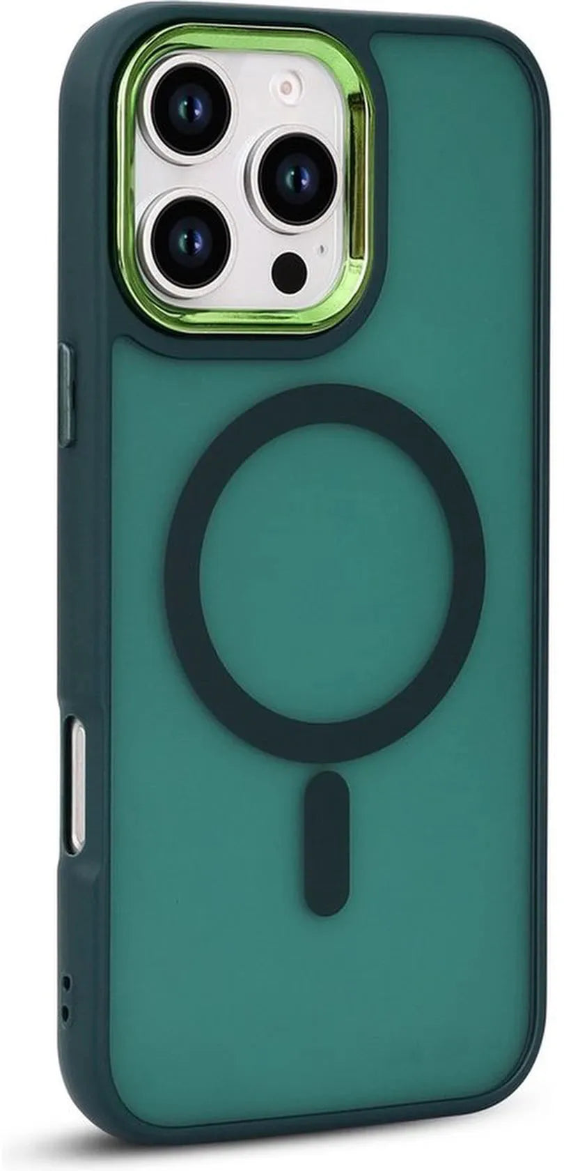 iPhone 16 Pro Hoesjes – Magnetische MagSafe Backcover – Matte Achterkant – Incl. 2x Screenprotector – Groen-Ilumina Benelux