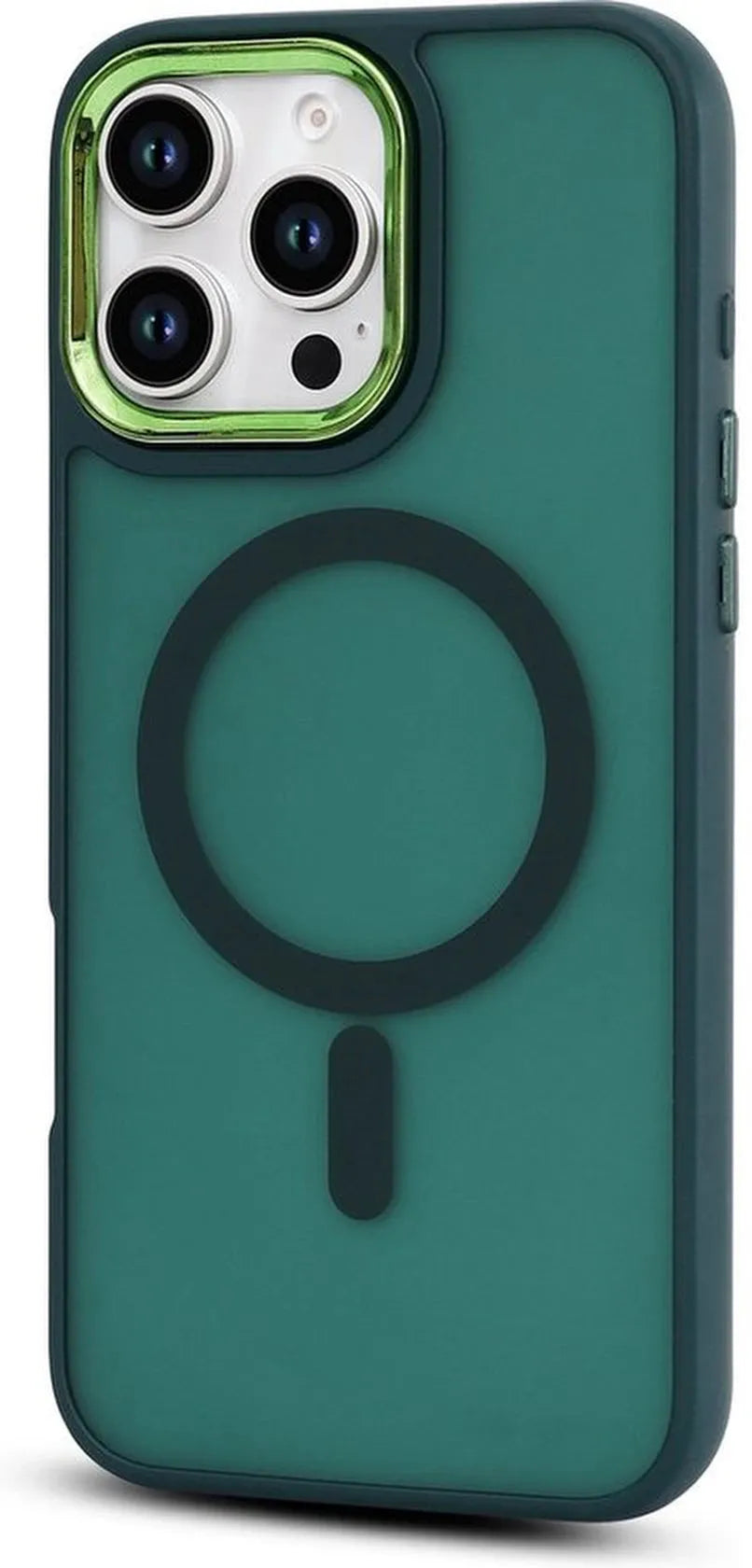 iPhone 16 Pro Hoesjes – Magnetische MagSafe Backcover – Matte Achterkant – Incl. 2x Screenprotector – Groen-Ilumina Benelux