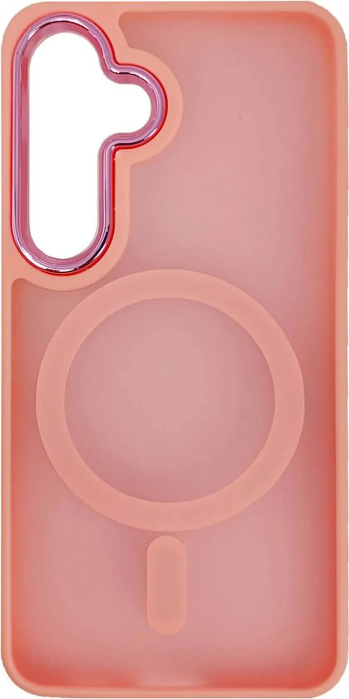 Samsung Galaxy S25 Plus Hoesjes – Matte MagSafe Backcover – Magnetisch – Incl. 2x Screenprotector – Roze-Ilumina Benelux